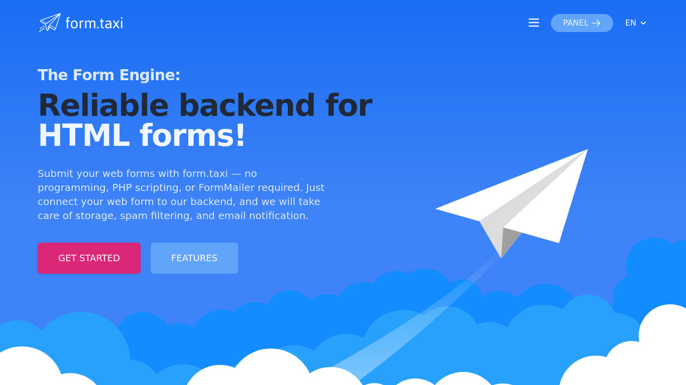 Form.taxi Landing page