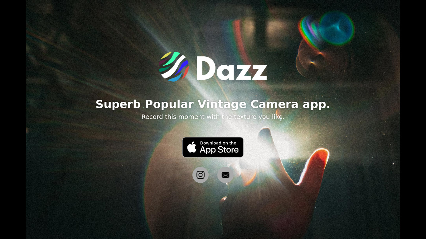 Dazz Cam – Vintage Camera Landing page