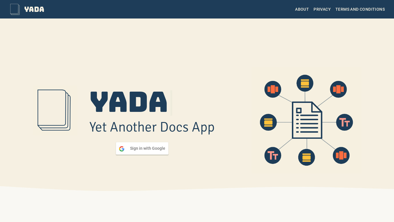 Yada Landing page