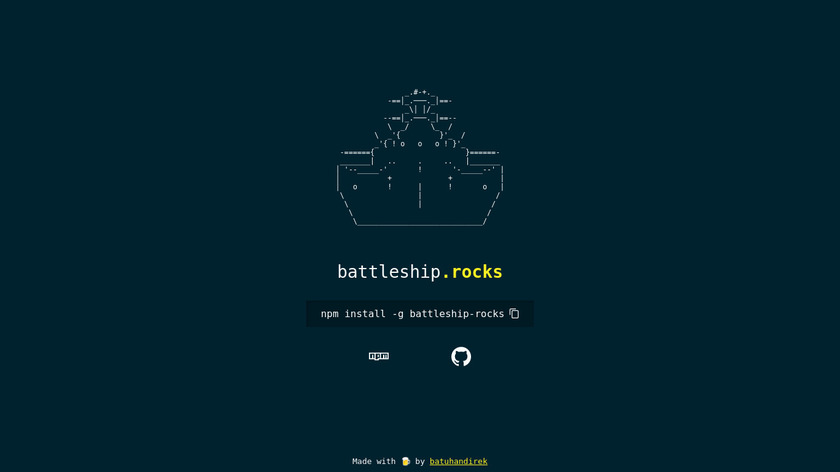 Battleship.rocks Landing Page