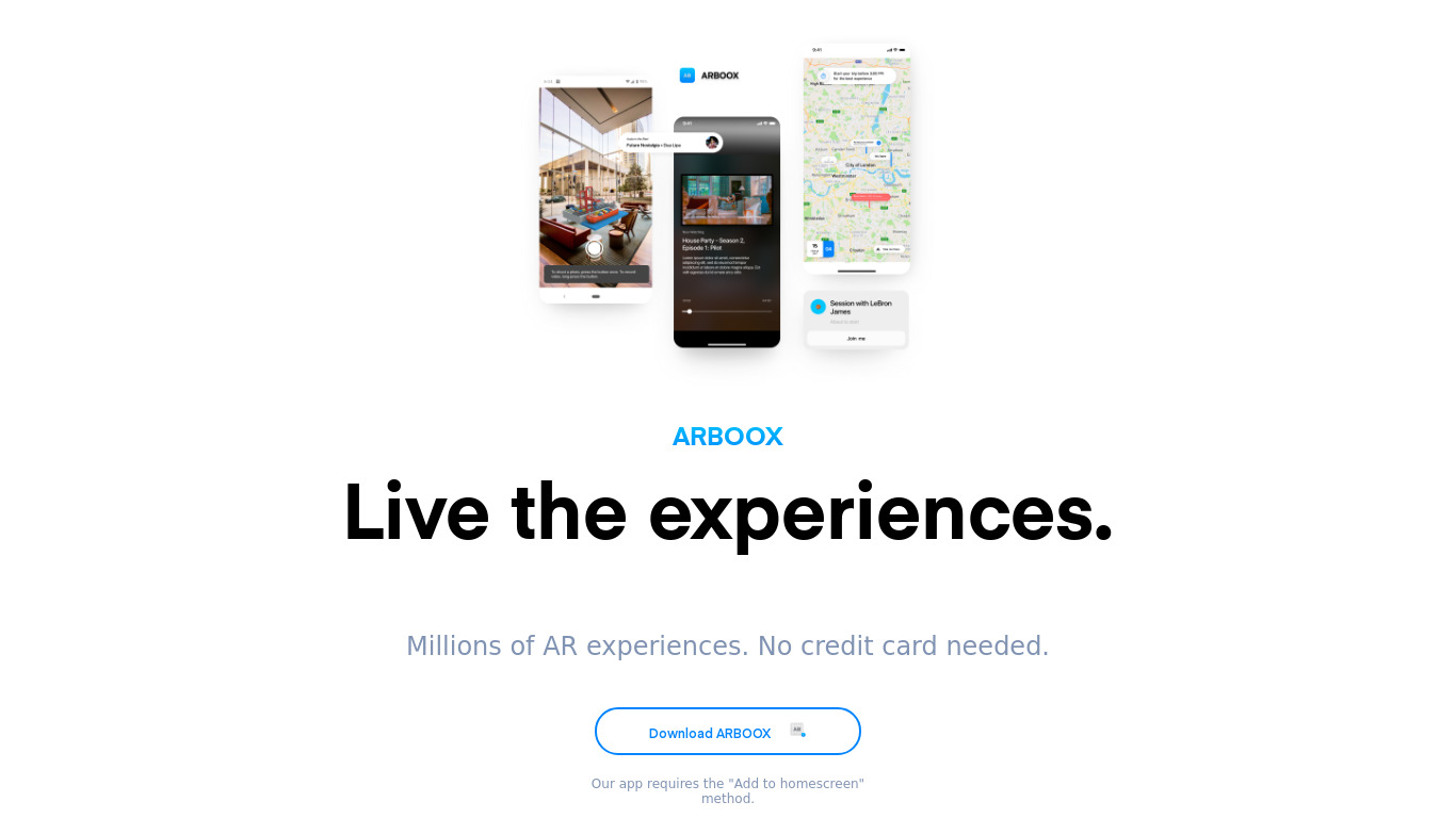 ARBOOX Landing page
