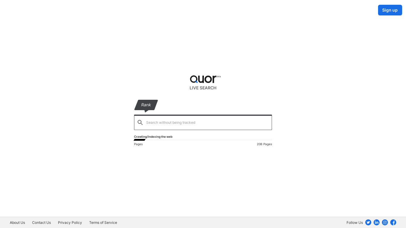 Quor Landing page