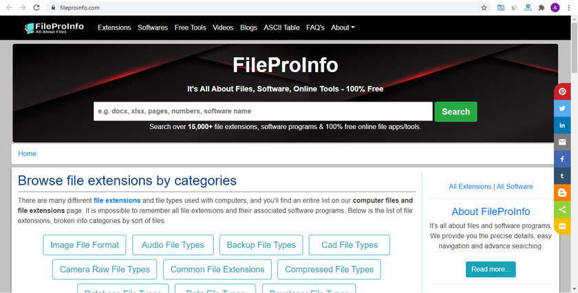 FileProInfo Landing Page