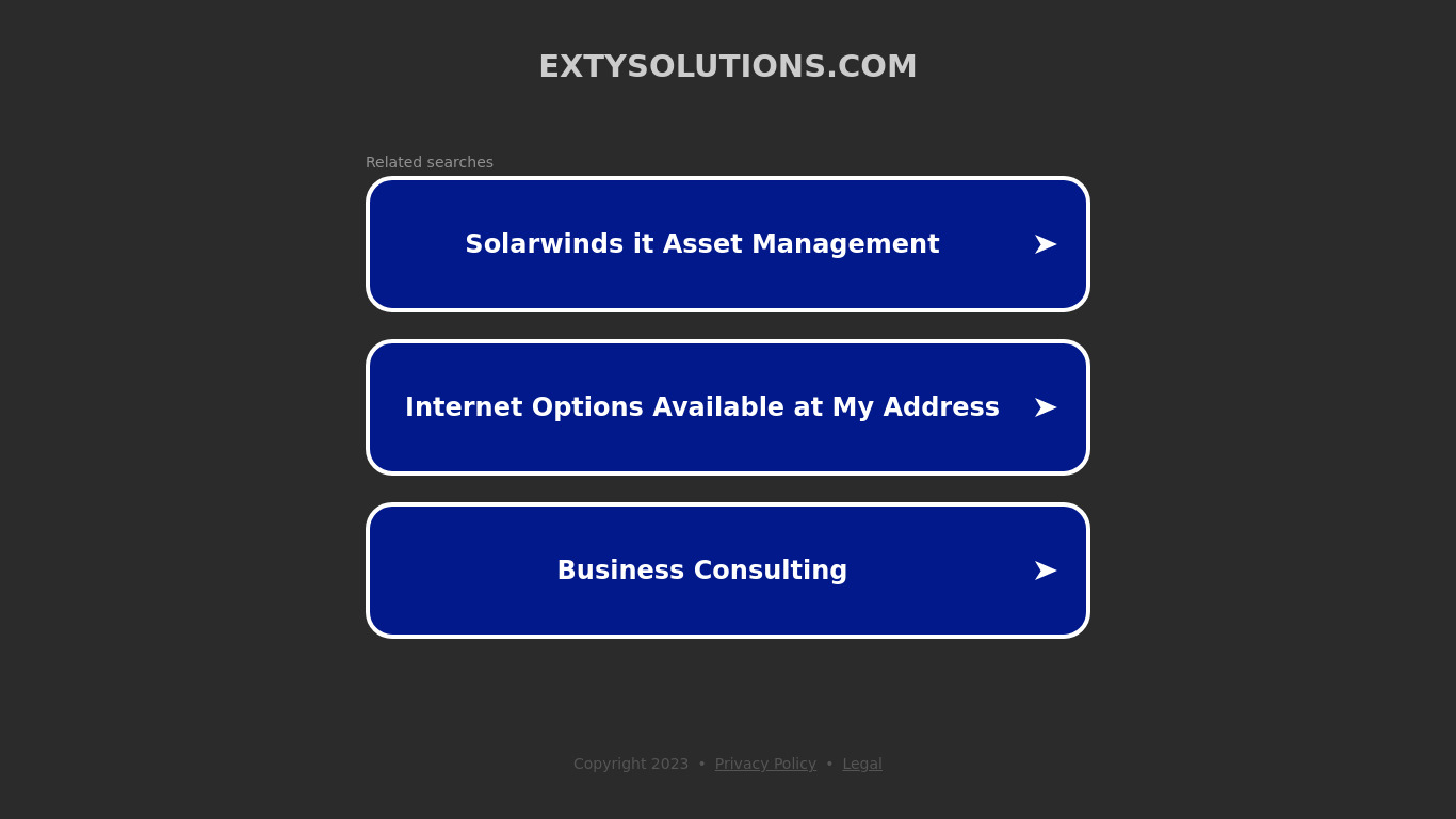 Exty Solutions Landing page