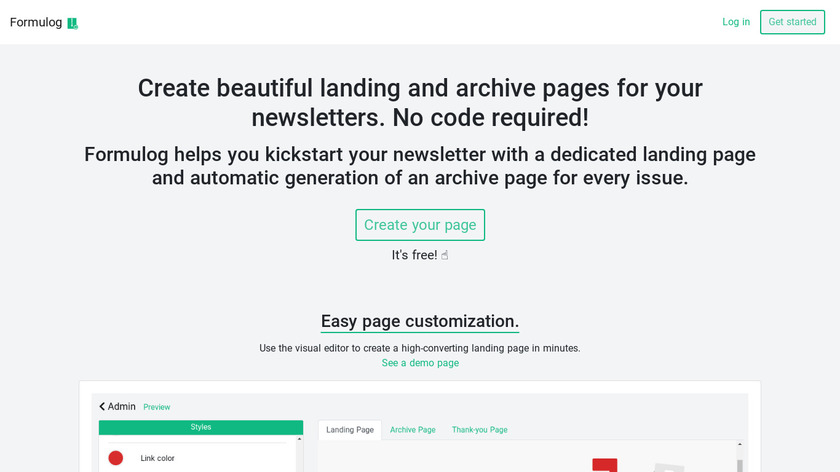 Formulog Landing Page