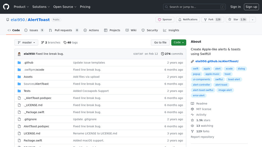 AlertToast Landing Page