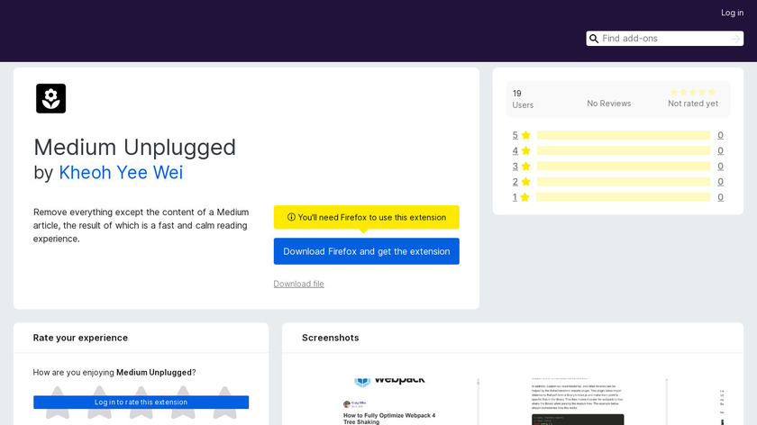 Medium Unplugged Landing Page