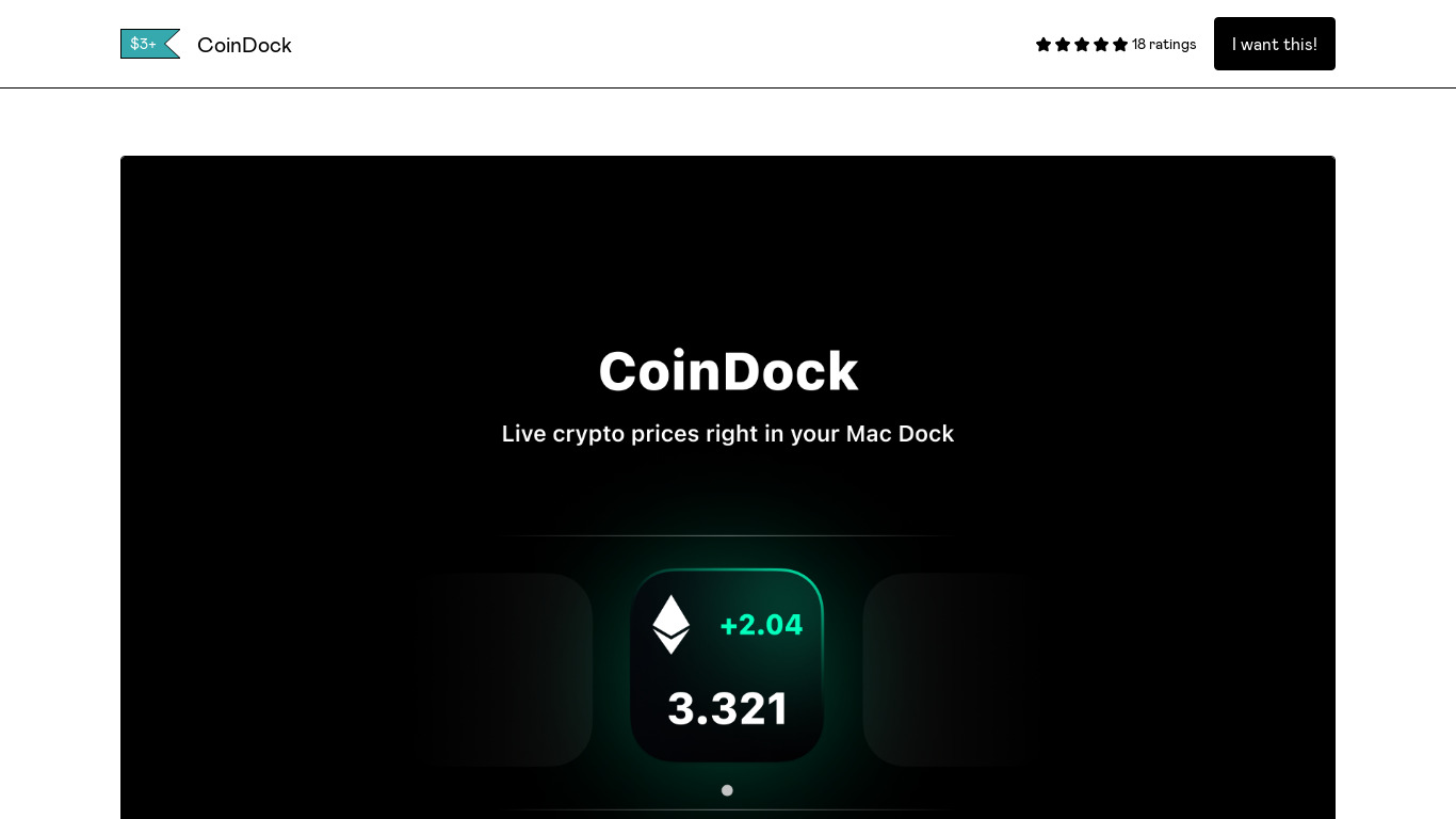 CoinDock Landing page