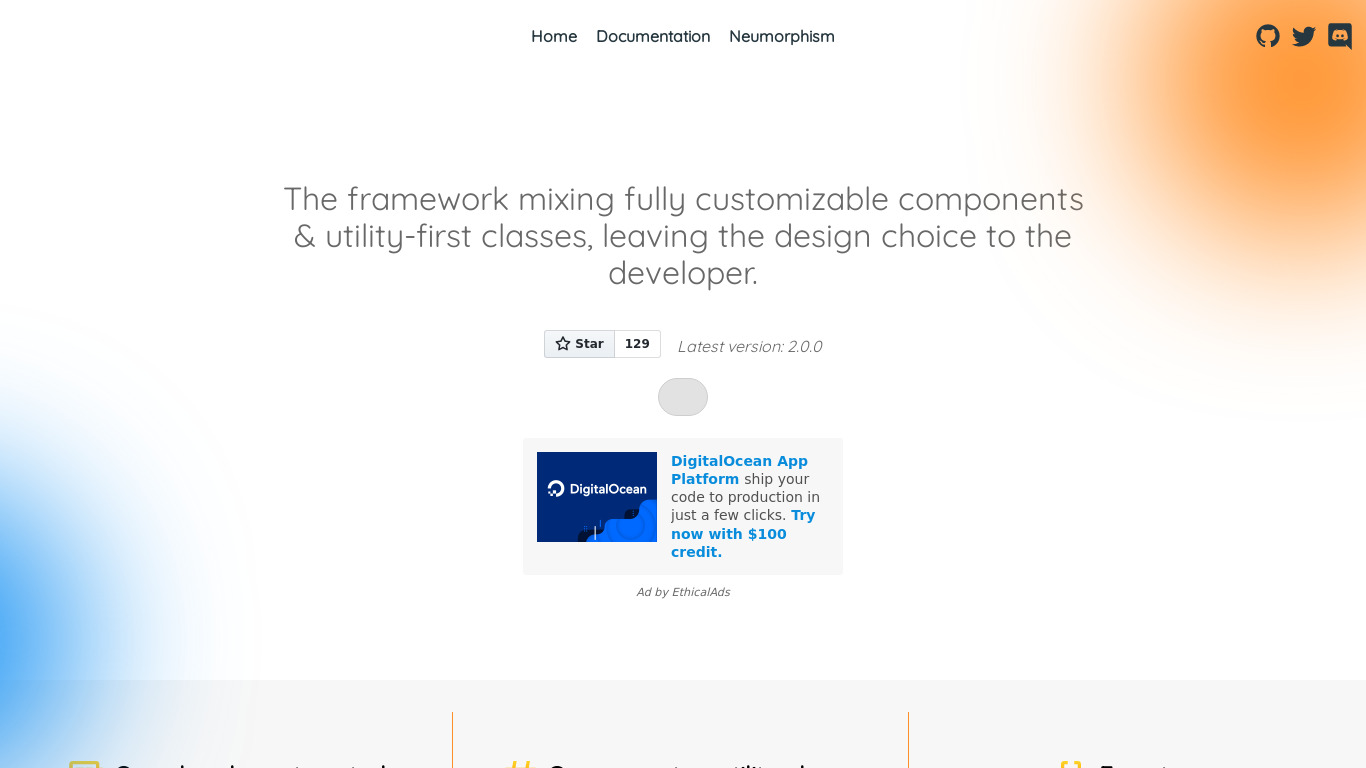 Axentix Landing page
