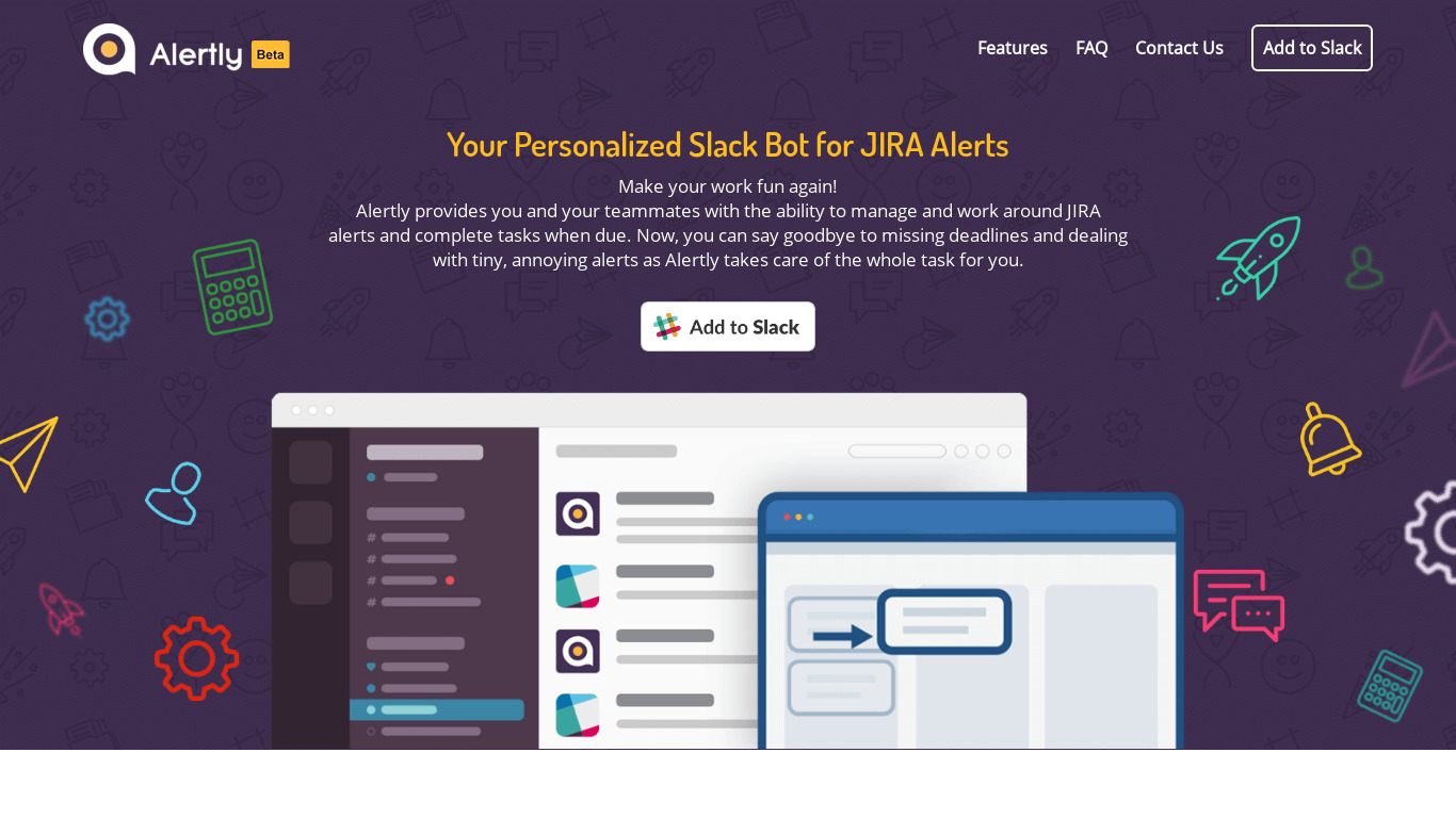 Alertly Landing page