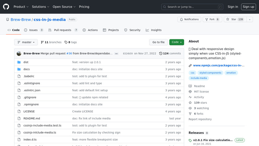 css-in-js-media Landing Page