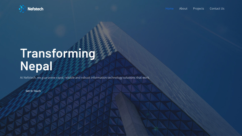 Nefotech Landing Page