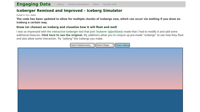 Iceberger Remixed Landing Page