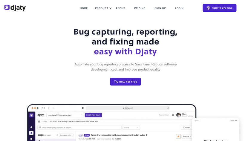 Djaty Landing Page