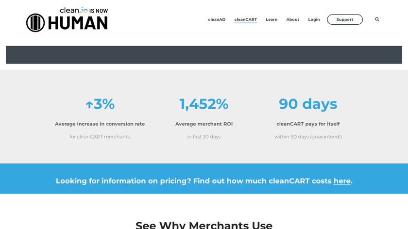 cleanCART Landing Page