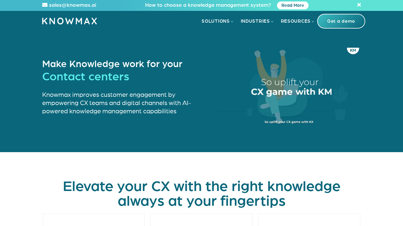 Knowmax Landing page