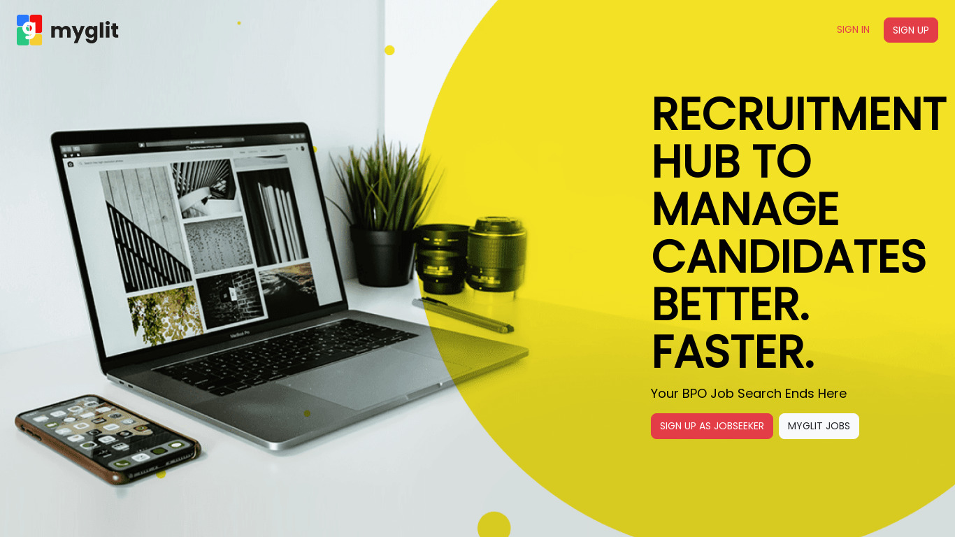 MyGlit Landing page