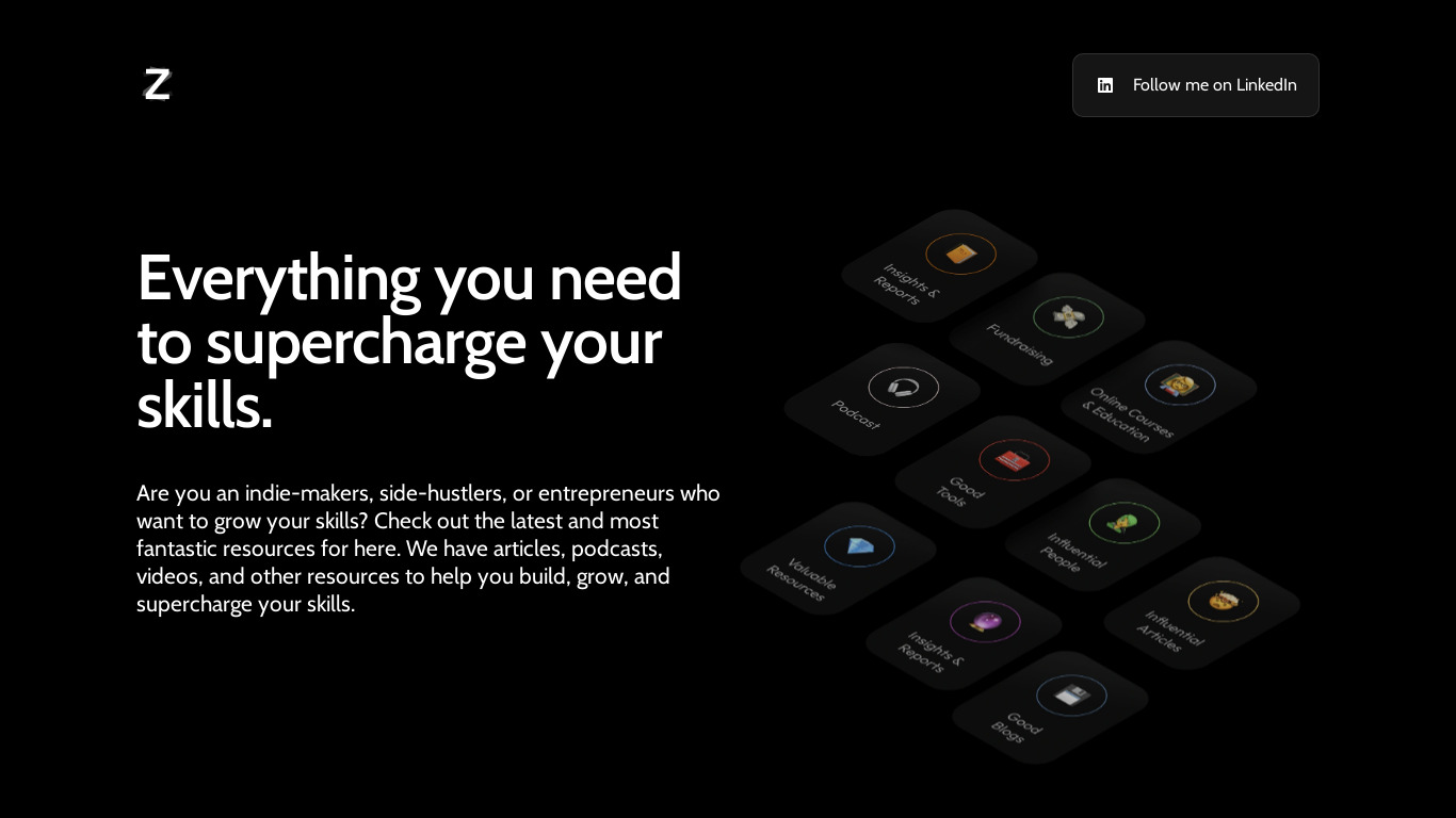 Zupermaker Landing page
