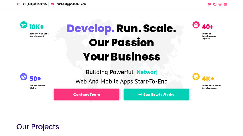 Pods365 Landing Page