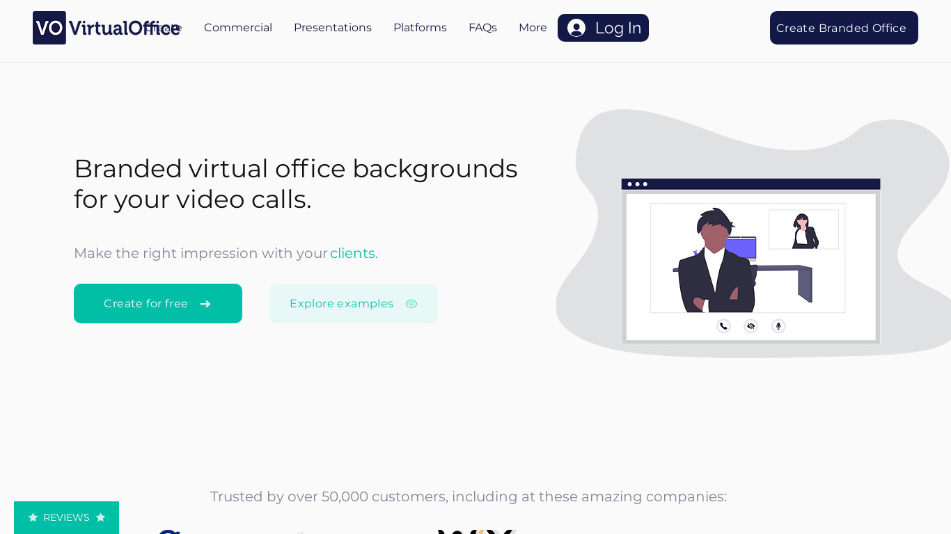 VirtualOffice for Zoom Landing page