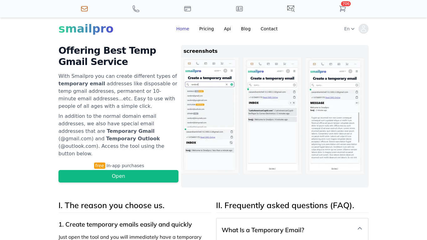 SMAILPRO Landing page