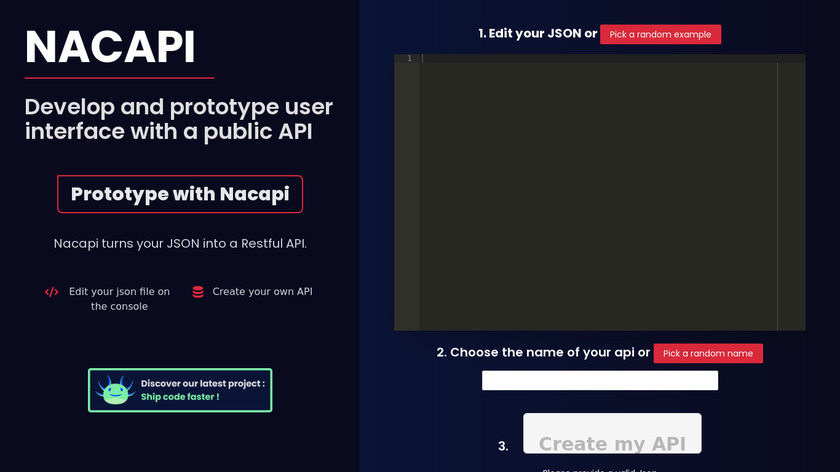Nacapi Landing Page