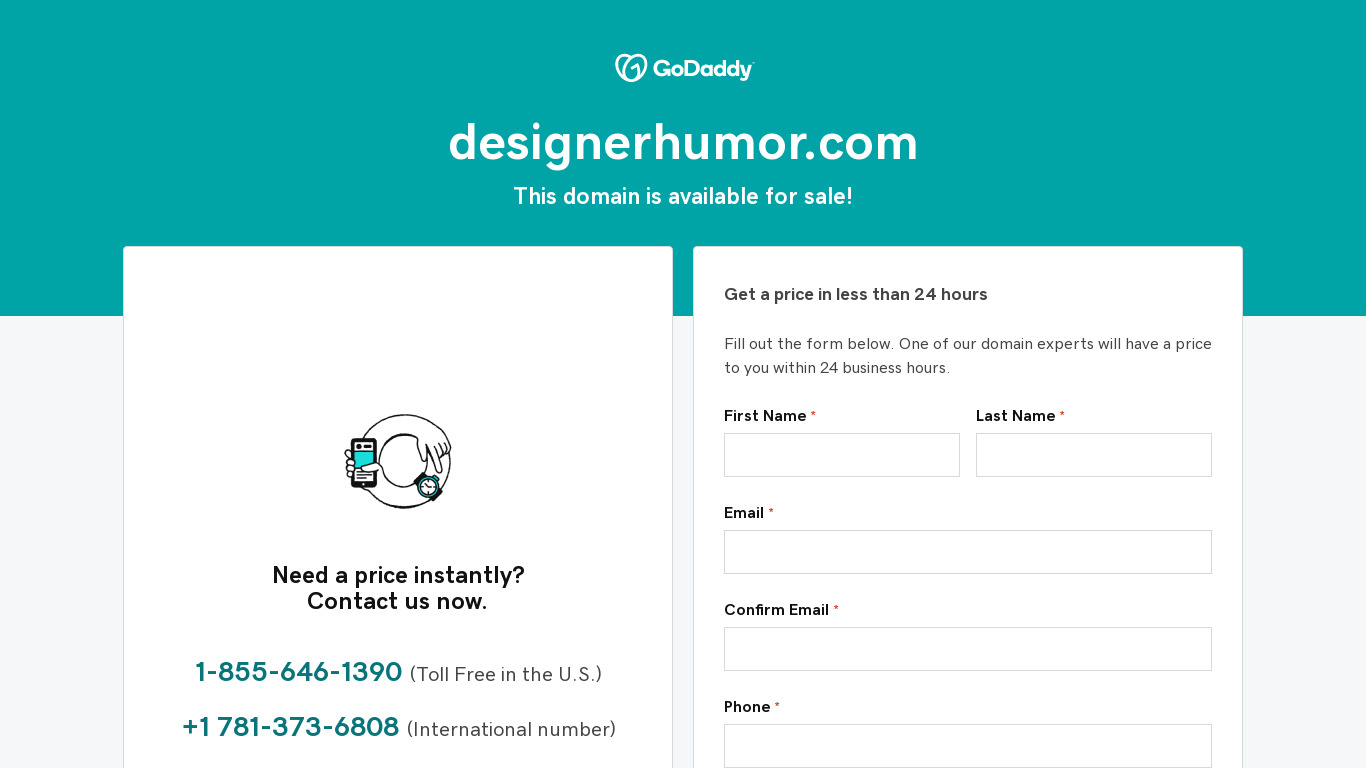 Designer Humor Landing page