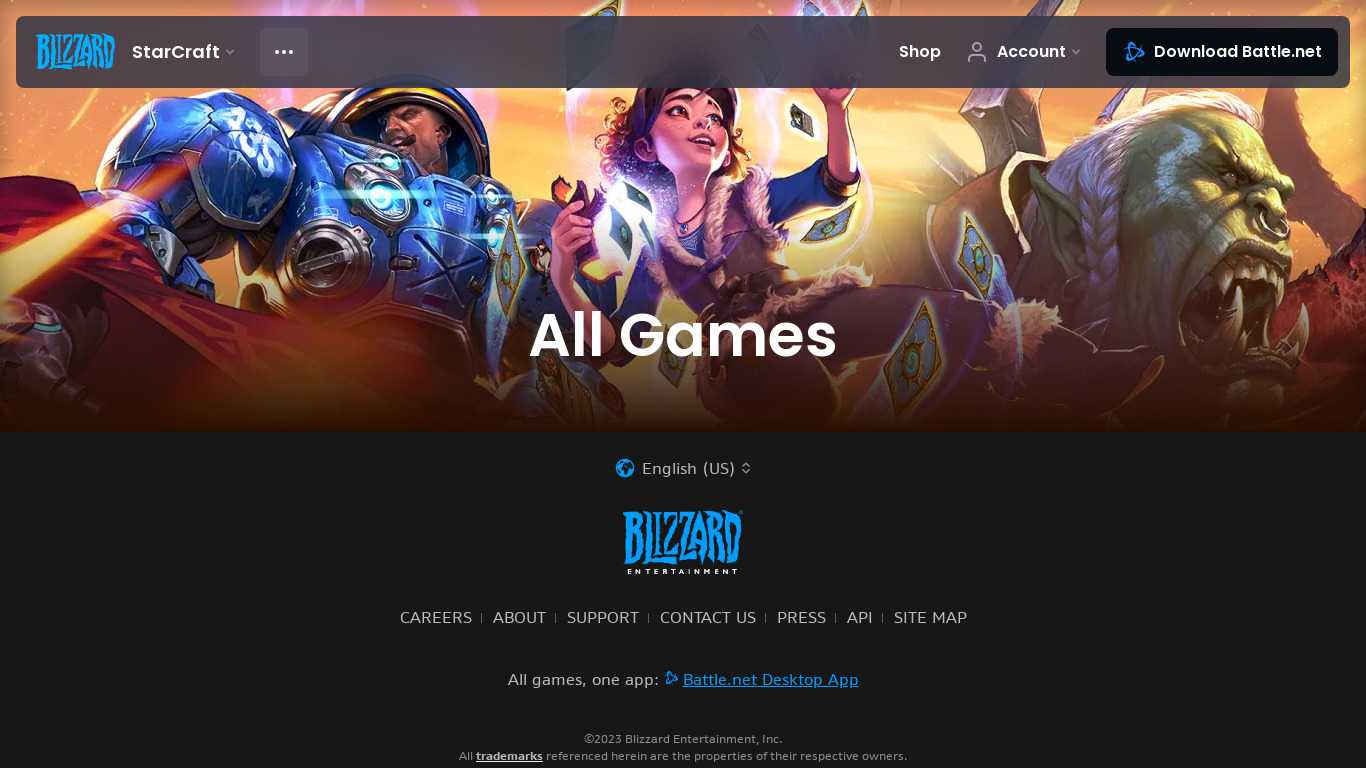 Warcraft III: The Frozen Throne Landing page