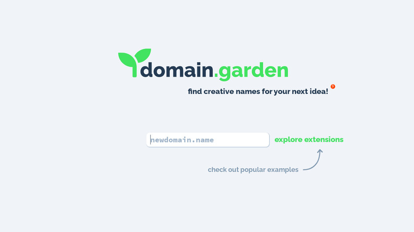 domain.garden Landing Page