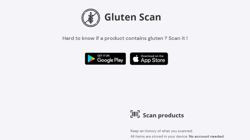 Gluten Scan Landing Page