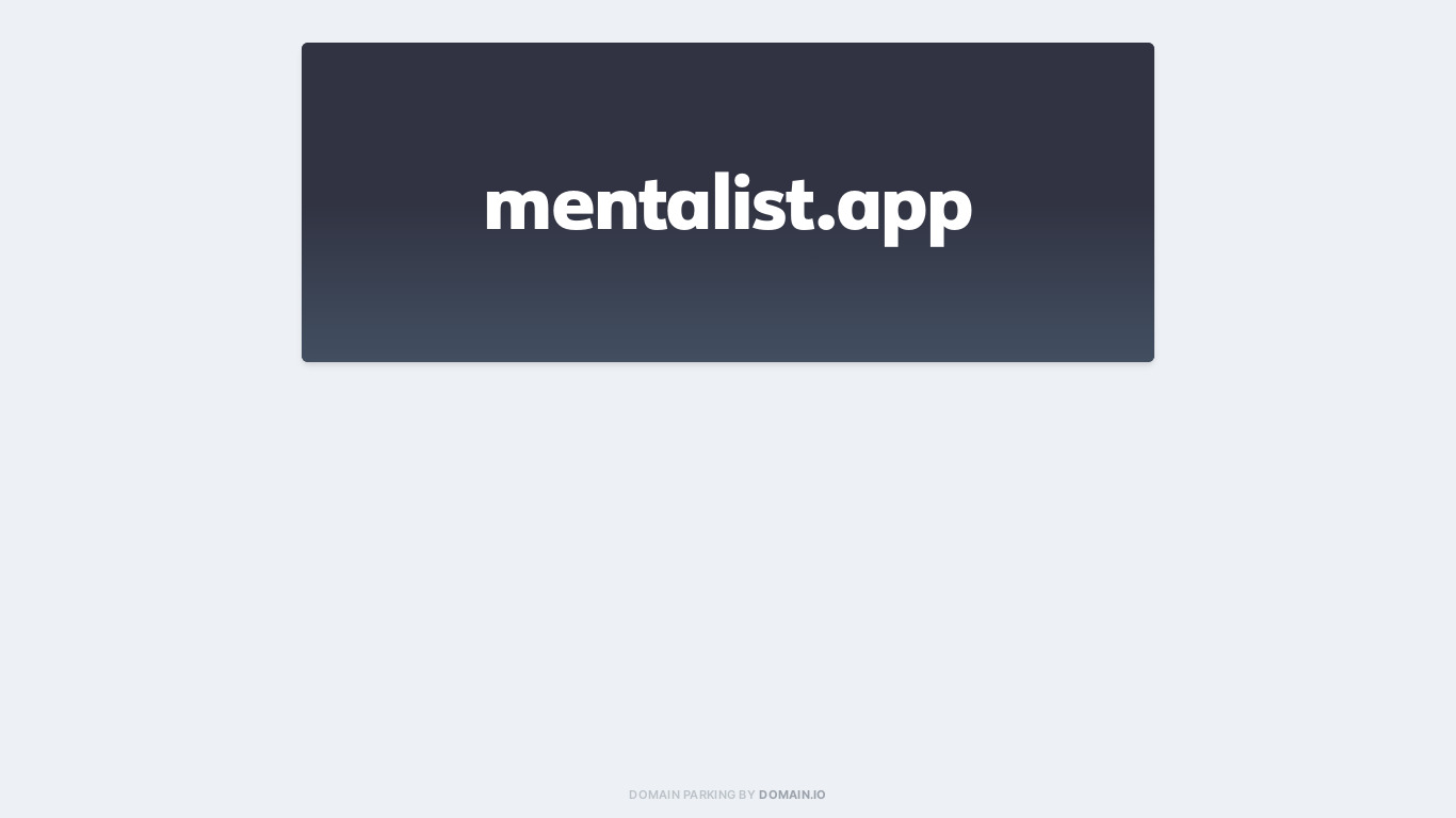 Mentalist Landing page