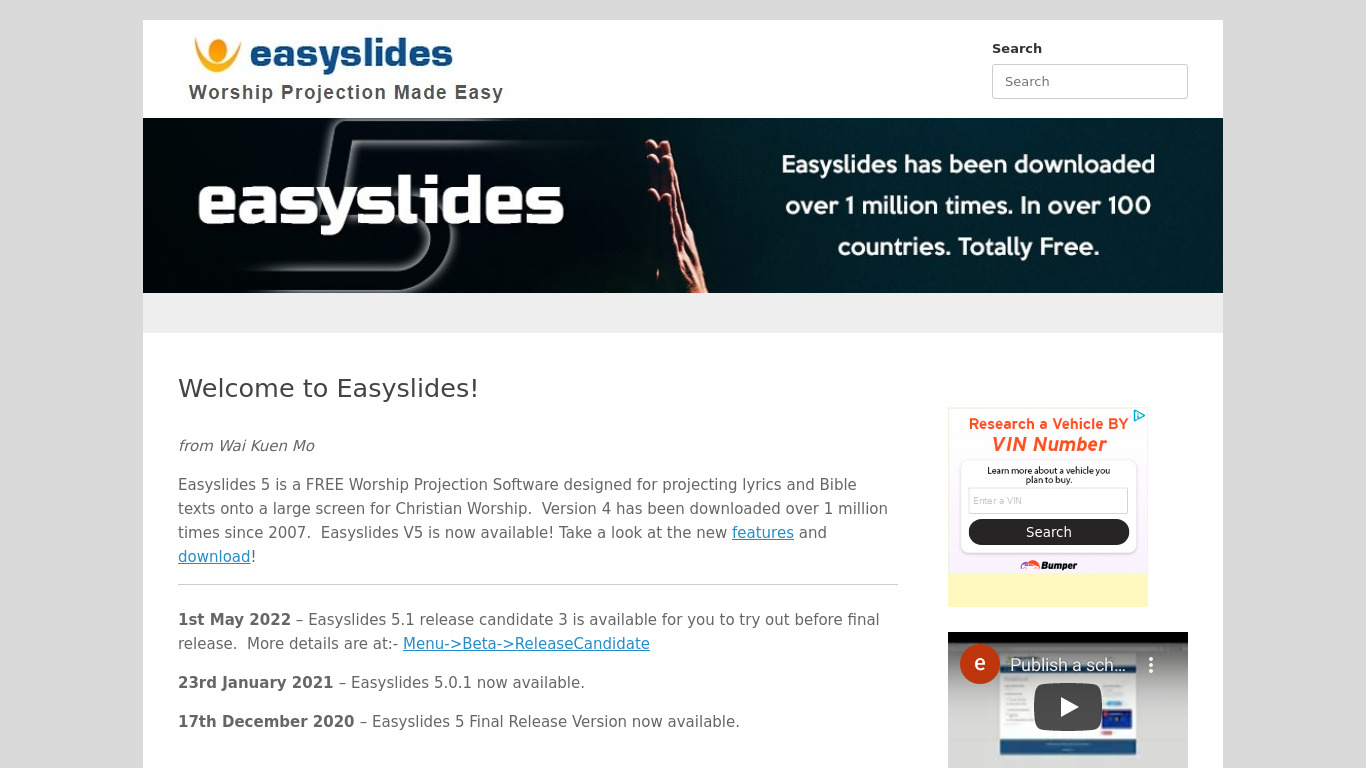 EasySlides Landing page