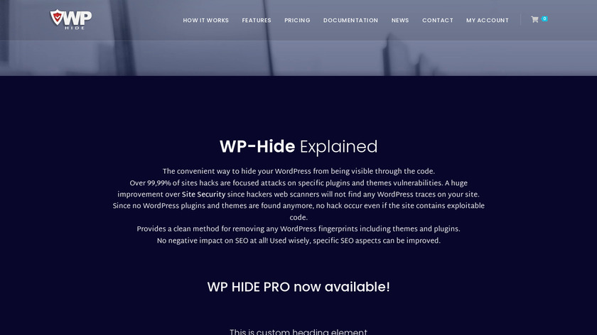 WP Hide & Security Enhancer Landing Page