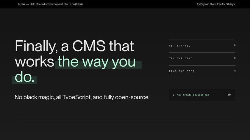 Payload CMS Landing Page