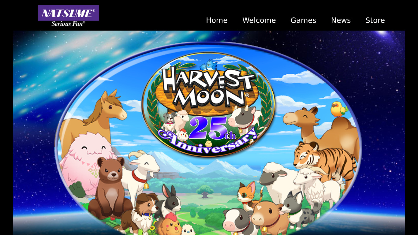 Harvest Moon: Save the Homeland Landing page