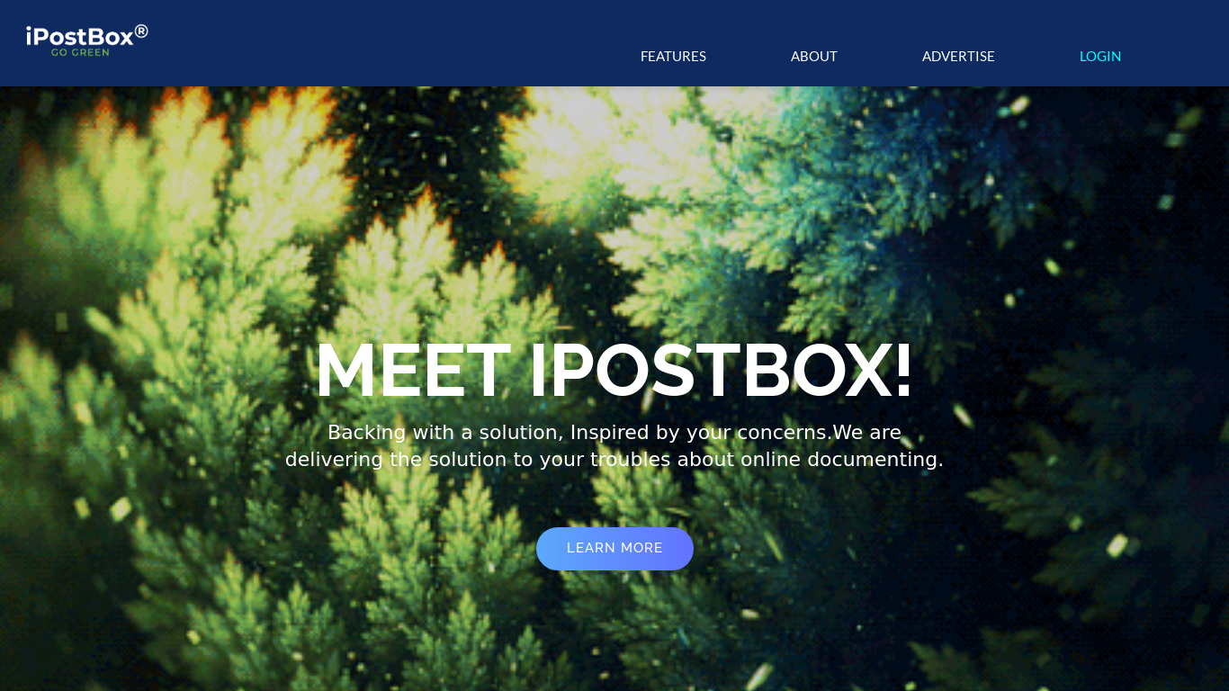 iPostBox Landing page