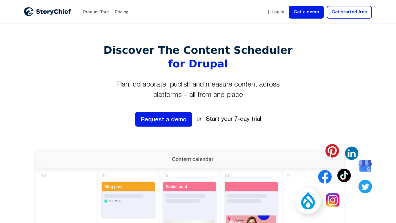 Content Marketing for Drupal Landing page