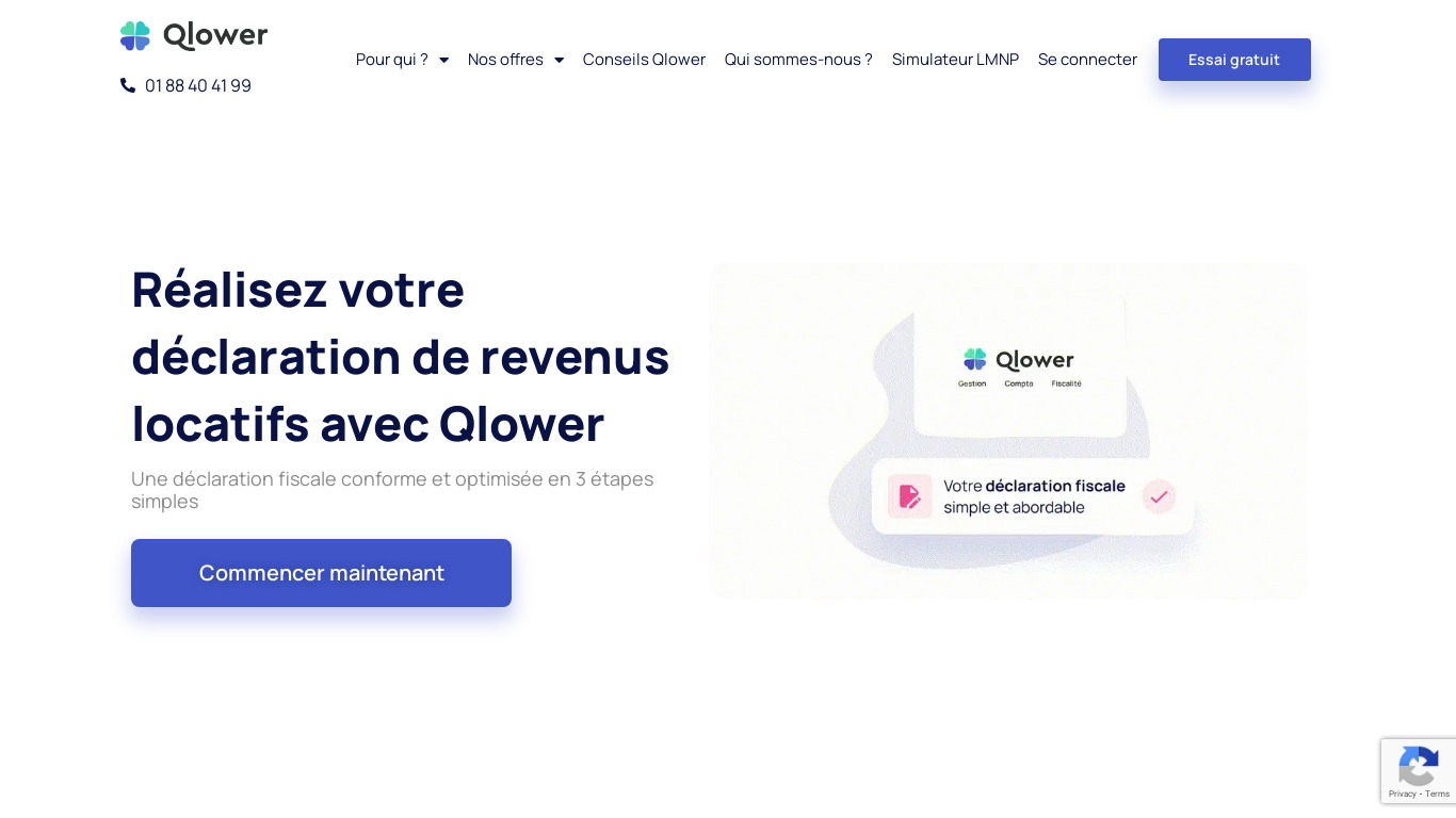 Qlower Landing page