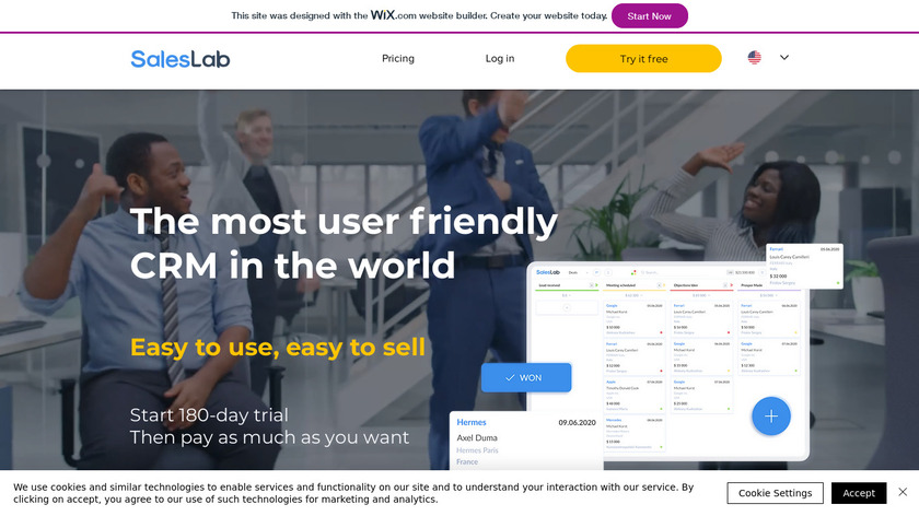 SalesLab CRM Landing Page