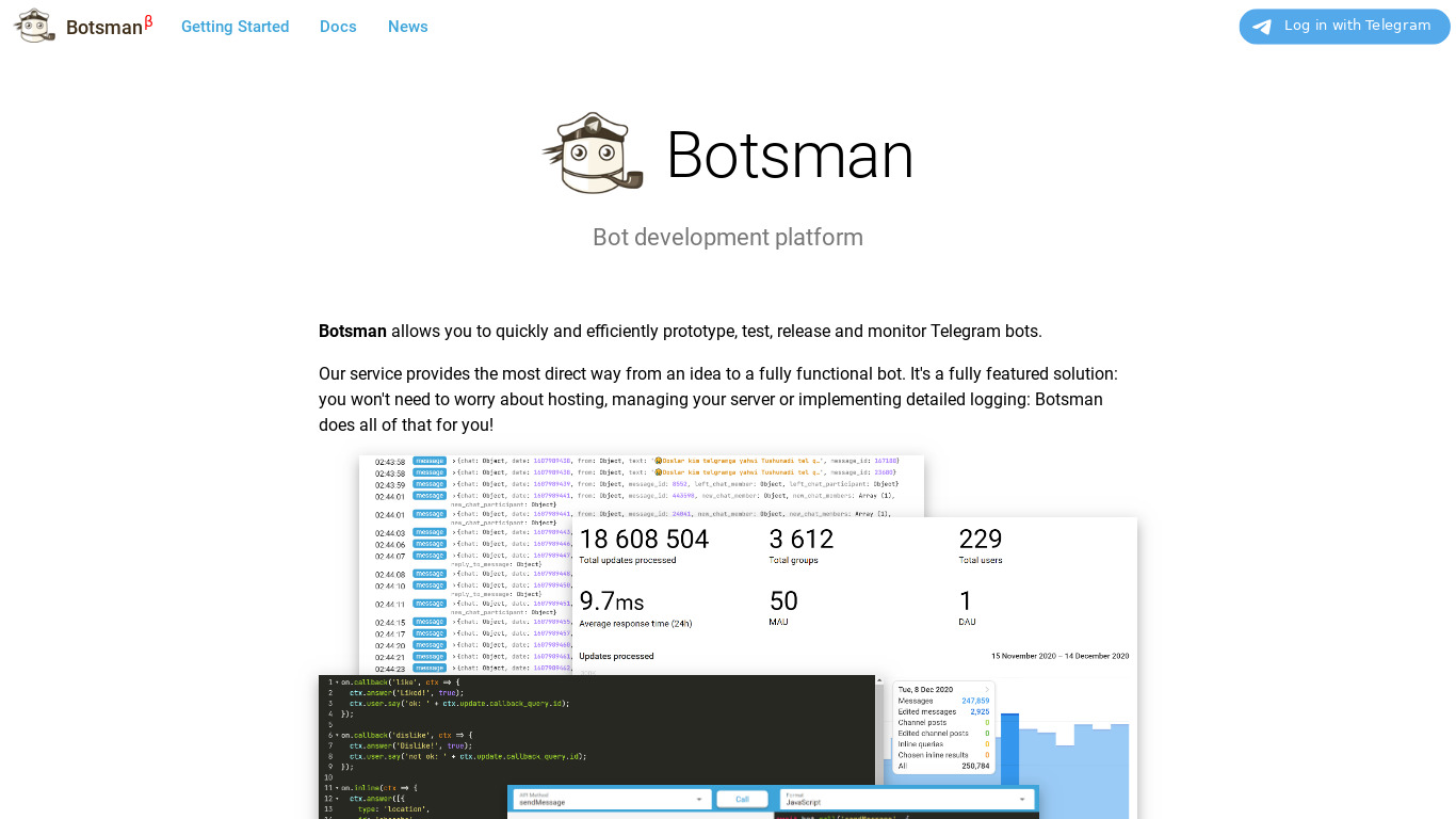 Botsman Landing page
