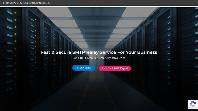 SMTPget Landing Page