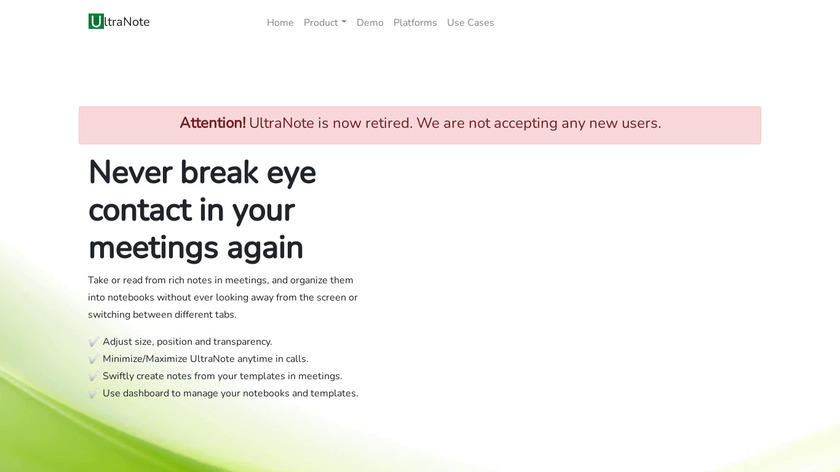 UltraNote.co Landing Page