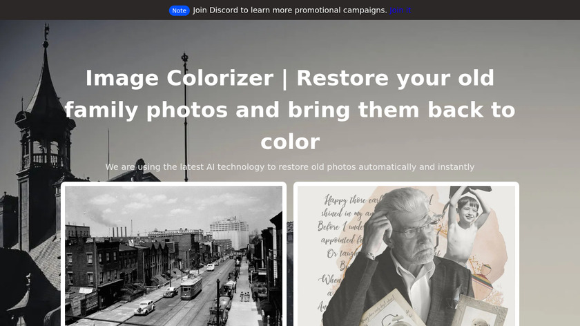 Image Colorizer Landing Page