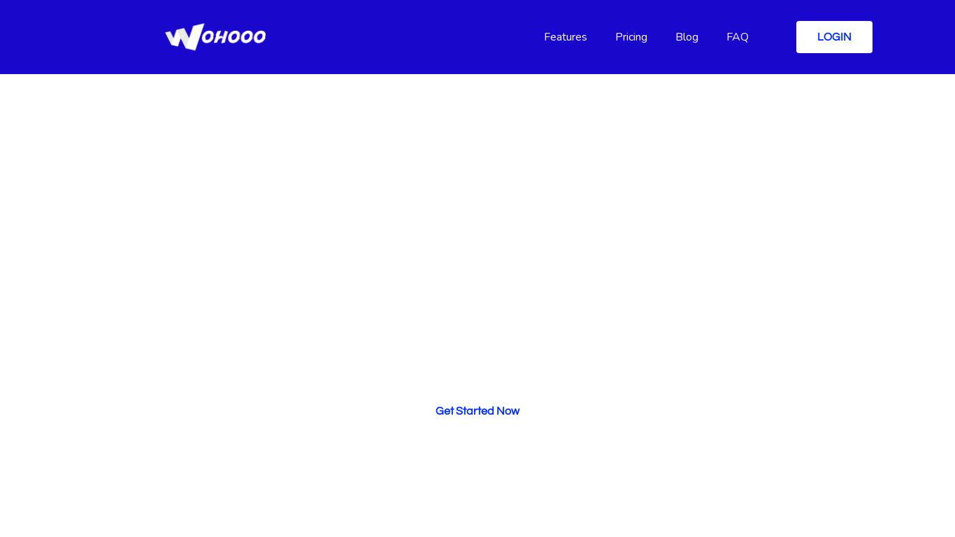 Wohooo.net Landing page