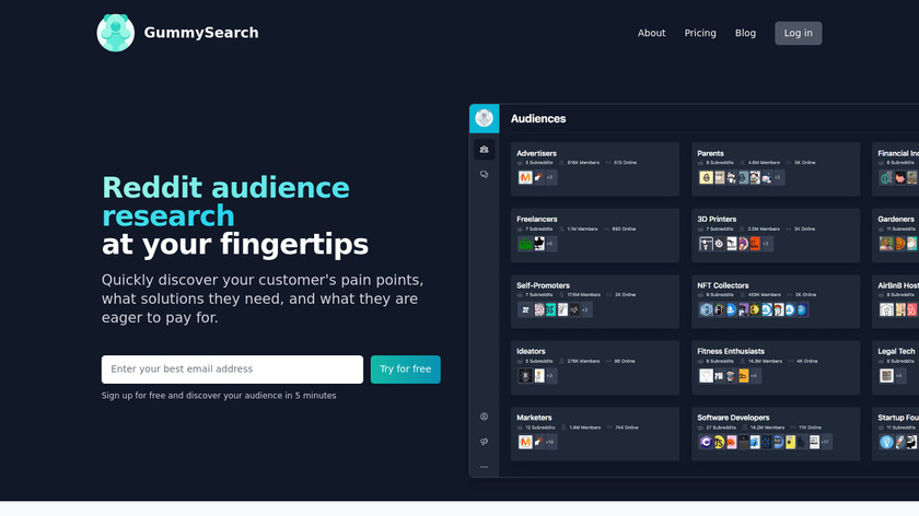 GummySearch Landing Page