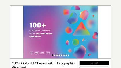 100+ Colorful Holographic Shapes screenshot
