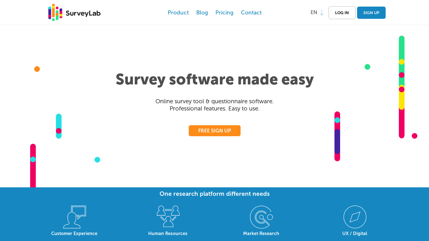 SurveyLab Landing page