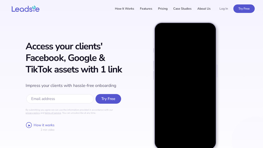 Leadsie Connect Landing Page