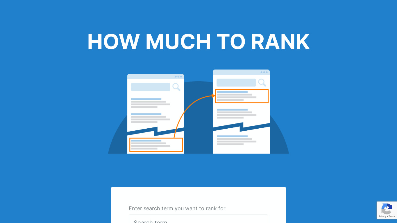 How Much To Rank Landing page