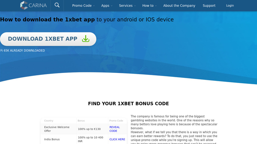 Carina Landing Page